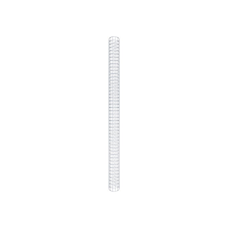 Kolumna gabionowa okrągła, średnica 22 cm, wysokość 230 cm, rozmiar oczek 5 cm x 5 cm
