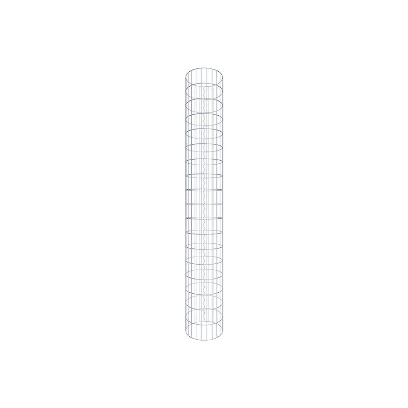 Kolumna gabionowa o średnicy 37 cm, okrągła MW 5 x 10 cm - Wysokość: 1,80 m