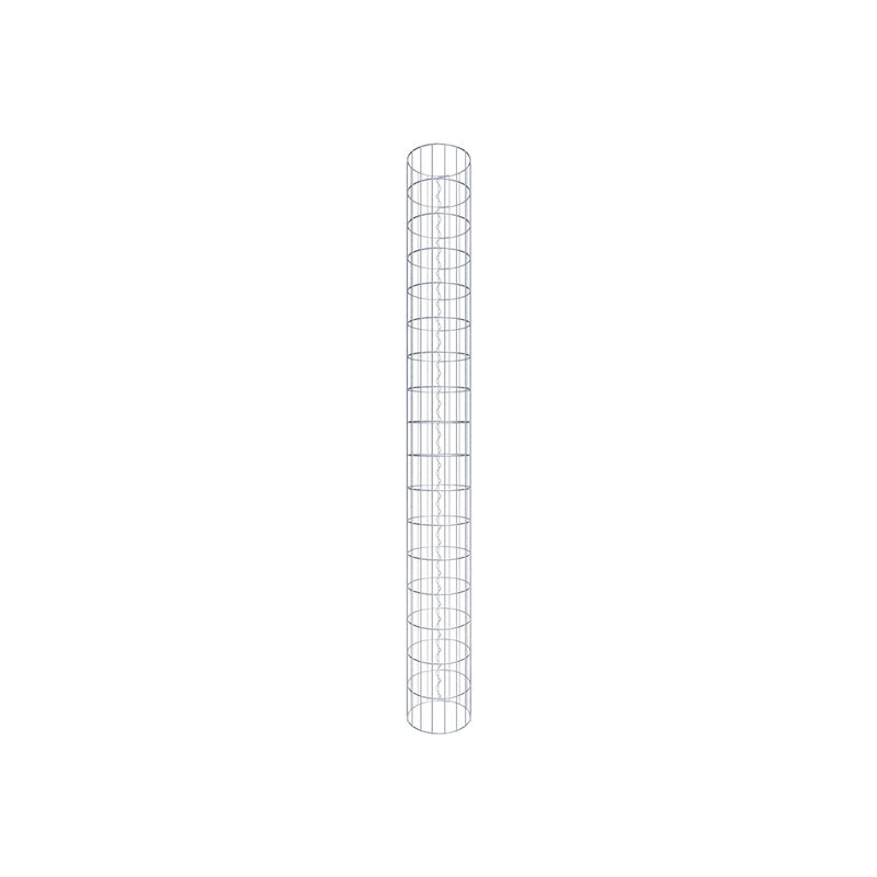 Kolumna gabionowa o średnicy 27 cm, okrągła MW 5 x 10 cm - Wysokość: 1,70 m