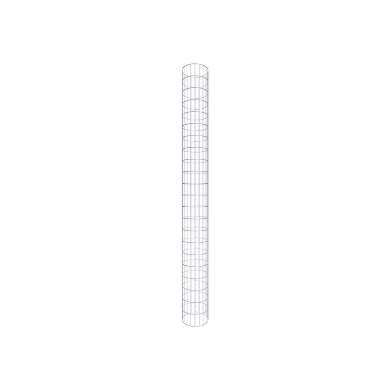 Kolumna gabionowa o średnicy 32 cm, okrągła MW 5 x 10 cm - Wysokość: 2,20 m