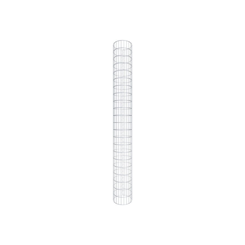Kolumna gabionowa o średnicy 37 cm, okrągła MW 5 x 10 cm - Wysokość: 2,20 m
