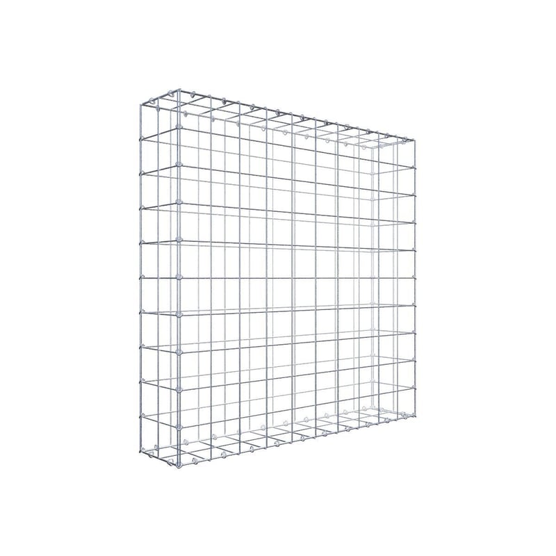 Gabion 100 cm x 100 cm x 20 cm (dł. x wys. x gł.), rozmiar oczka 10 cm x 10 cm, pierścień C