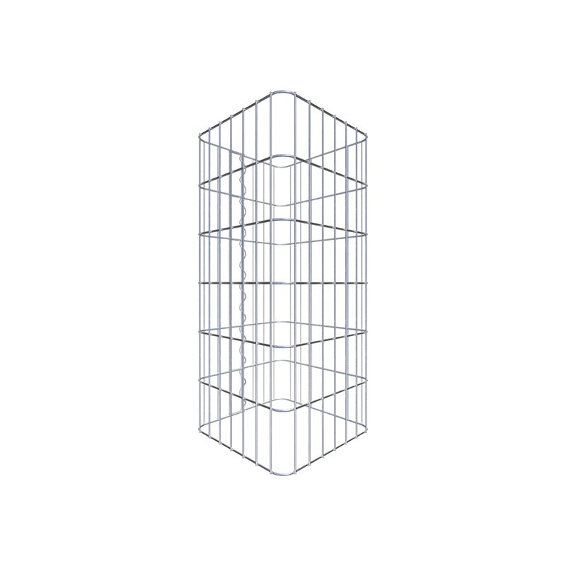 Kolumna gabionowa 37 x 37 cm, kwadrat MW 5 x 10 cm - Wysokość: 0,60 m
