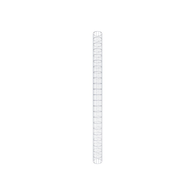 Kolumna gabionowa okrągła, średnica 22 cm, wysokość 230 cm, rozmiar oczek 5 cm x 10 cm