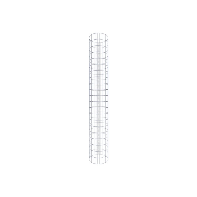 Kolumna gabionowa o średnicy 47 cm, okrągła MW 5 x 10 cm - Wysokość: 2,10 m