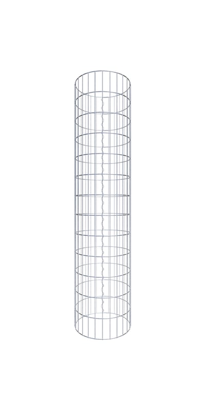Kolumna gabionowa o średnicy 42 cm, okrągła MW 5 x 10 cm - Wysokość: 1,30 m