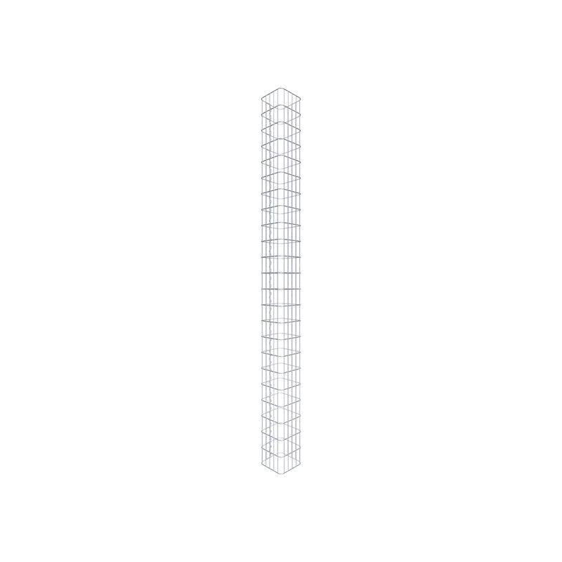 Kolumna gabionowa 27 x 27 cm, kwadrat MW 5 x 10 cm - Wysokość: 2,30 m