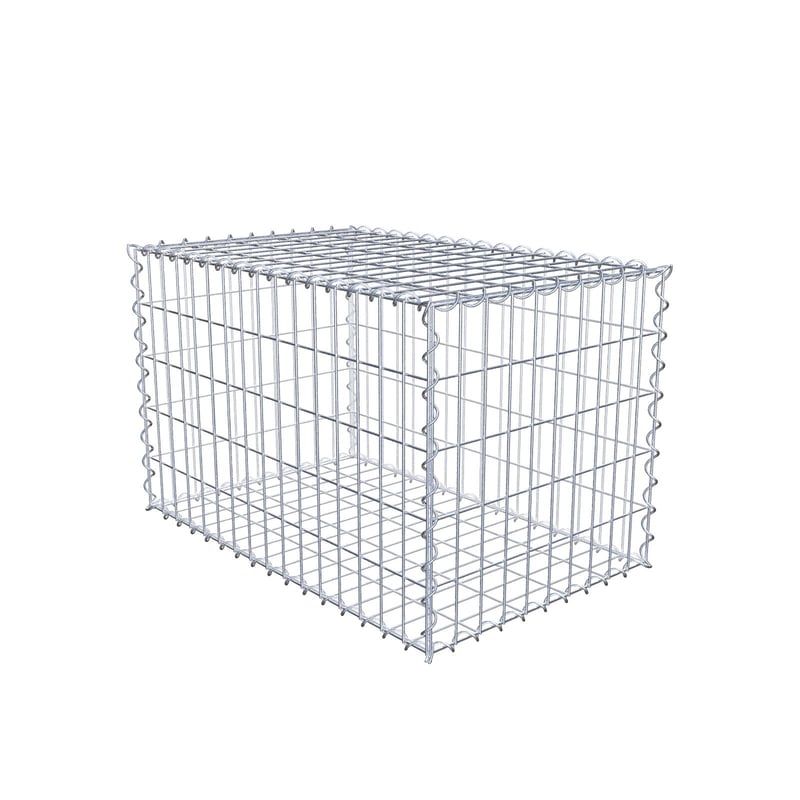 Gabion 80 cm x 50 cm x 50 cm (dł. x wys. x gł.), rozmiar oczek 5 cm x 10 cm, spirala