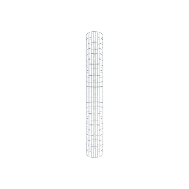 Kolumna gabionowa okrągła, średnica 47 cm, wysokość 230 cm, rozmiar oczek 5 cm x 10 cm