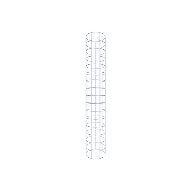 Kolumna gabionowa o średnicy 37 cm, okrągła MW 5 x 10 cm - Wysokość: 1,60 m