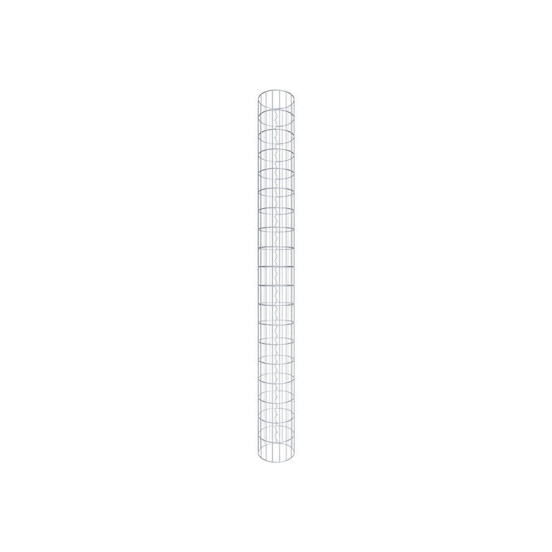 Kolumna gabionowa o średnicy 27 cm, okrągła MW 5 x 10 cm - Wysokość: 1,90 m