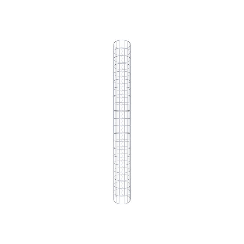 Kolumna gabionowa o średnicy 32 cm, okrągła MW 5 x 10 cm - Wysokość: 2,10 m