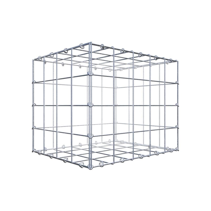 Gabion 50 cm x 40 cm x 40 cm (dł. x wys. x gł.), rozmiar oczka 10 cm x 10 cm, pierścień typu C