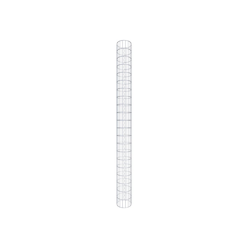 Kolumna gabionowa o średnicy 27 cm, okrągła MW 5 x 10 cm - Wysokość: 2,10 m