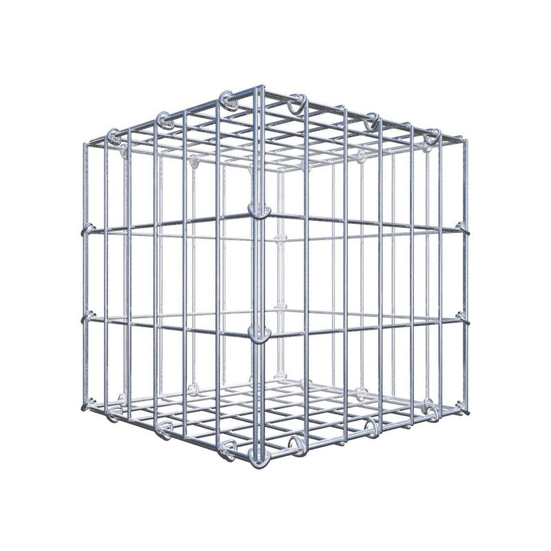 Gabion 30 cm x 30 cm x 30 cm (dł. x wys. x gł.), rozmiar oczka 5 cm x 10 cm, pierścień typu C