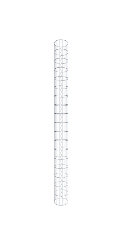 Kolumna gabionowa o średnicy 22 cm, okrągła MW 5 x 10 cm - Wysokość: 1,80 m