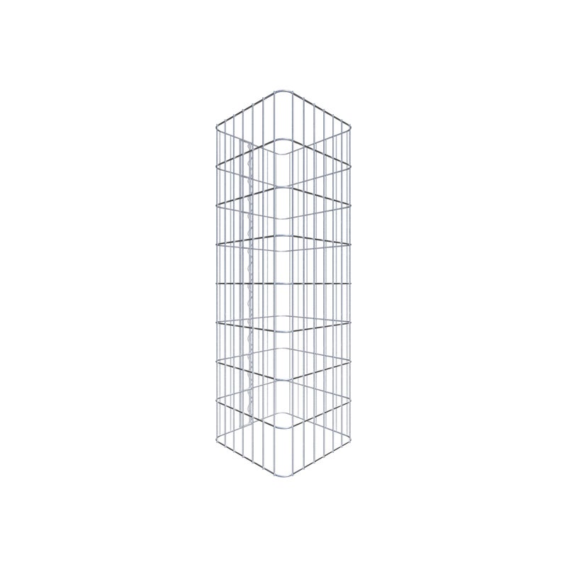 Kolumna gabionowa, kątowa 37 cm x 37 cm, wysokość 80 cm, MW 5 cm x 10 cm