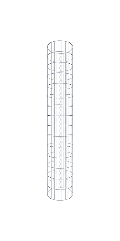 Kolumna gabionowa o średnicy 37 cm, okrągła MW 5 x 10 cm - wysokość: 1,50 m