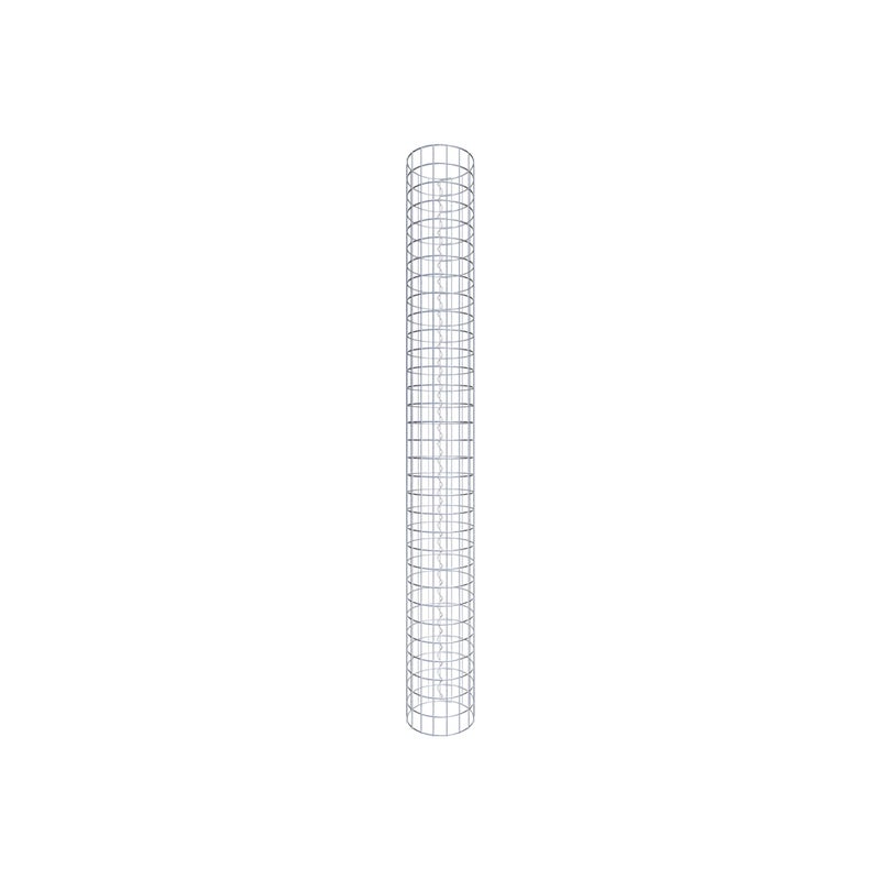 Kolumna gabionowa okrągła, średnica 27 cm, wysokość 160 cm, rozmiar oczek 5 cm x 5 cm