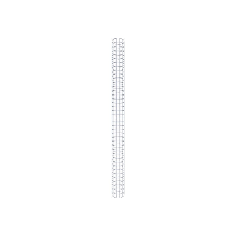 Kolumna gabionowa okrągła, średnica 22 cm, wysokość 200 cm, rozmiar oczek 5 cm x 5 cm