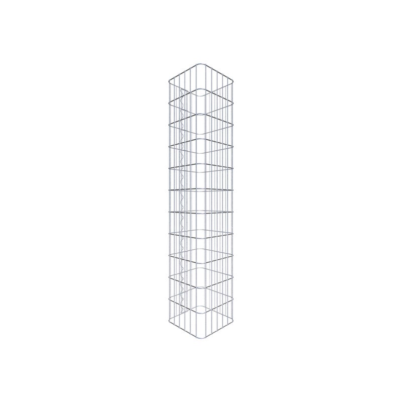 Kolumna gabionowa 32 x 32 cm, kwadrat MW 5 x 10 cm - Wysokość: 1,10 m