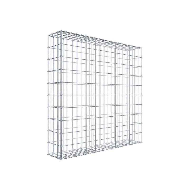 Gabion 100 cm x 100 cm x 20 cm (dł. x wys. x gł.), rozmiar oczka 5 cm x 10 cm, pierścień C