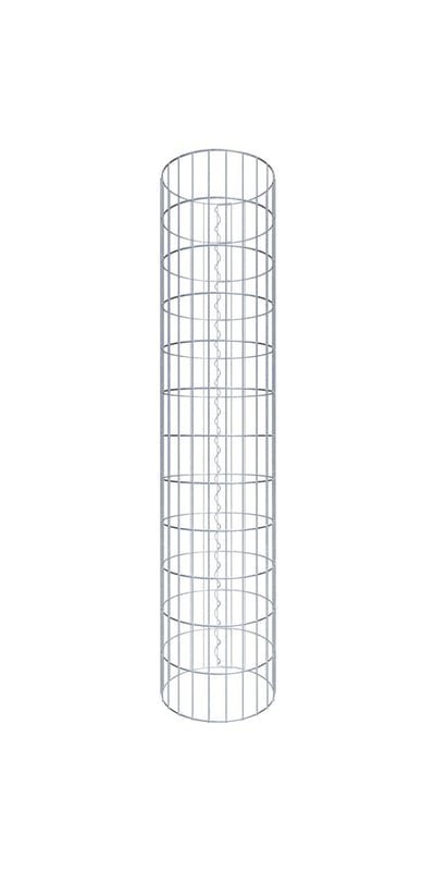 Kolumna gabionowa o średnicy 37 cm, okrągła MW 5 x 10 cm - Wysokość: 1,20 m
