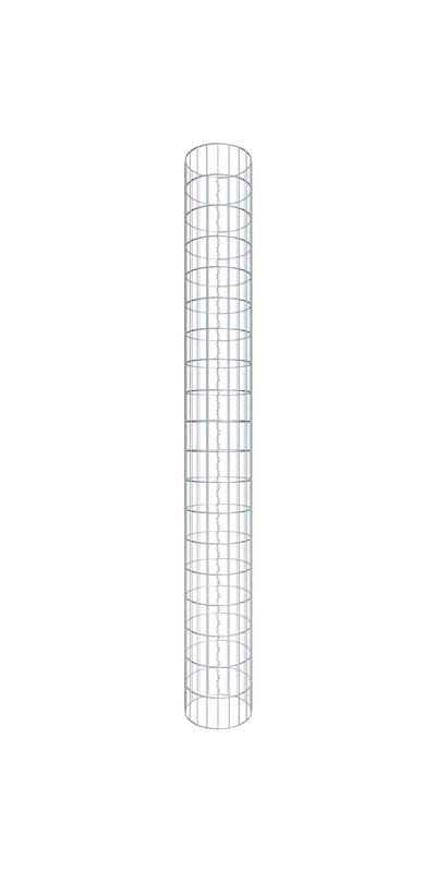 Kolumna gabionowa o średnicy 32 cm, okrągła MW 5 x 10 cm - Wysokość: 1,90 m