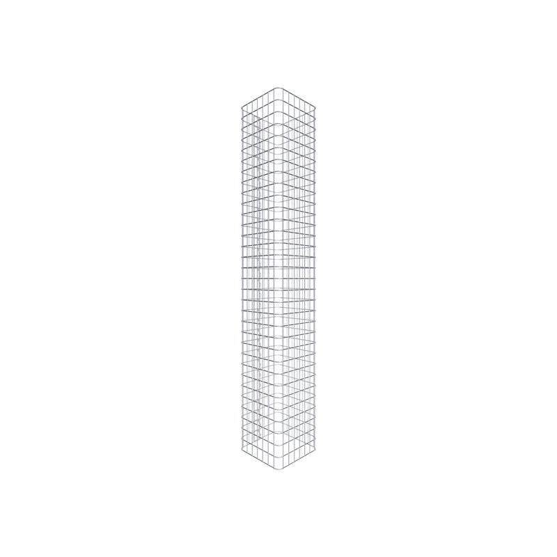 Kolumna gabionowa kątowa 37 cm x 37 cm, wysokość 160 cm, MW 5 cm x 5 cm