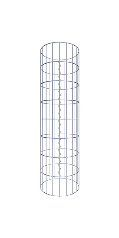 Kolumna gabionowa o średnicy 32 cm, okrągła MW 5 x 10 cm - Wysokość: 0,80 m