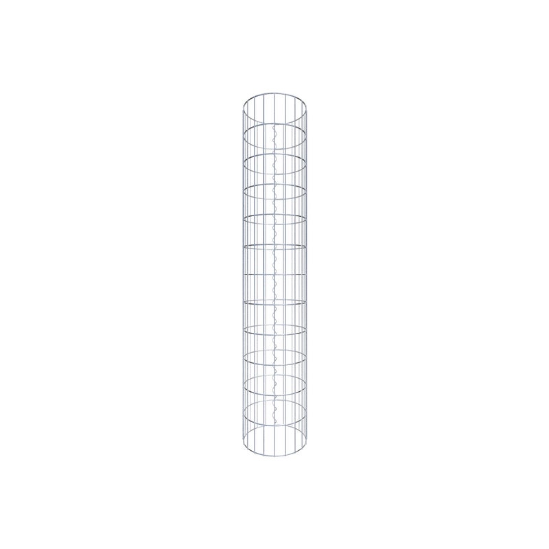 Kolumna gabionowa o średnicy 32 cm, okrągła MW 5 x 10 cm - Wysokość: 1,20 m