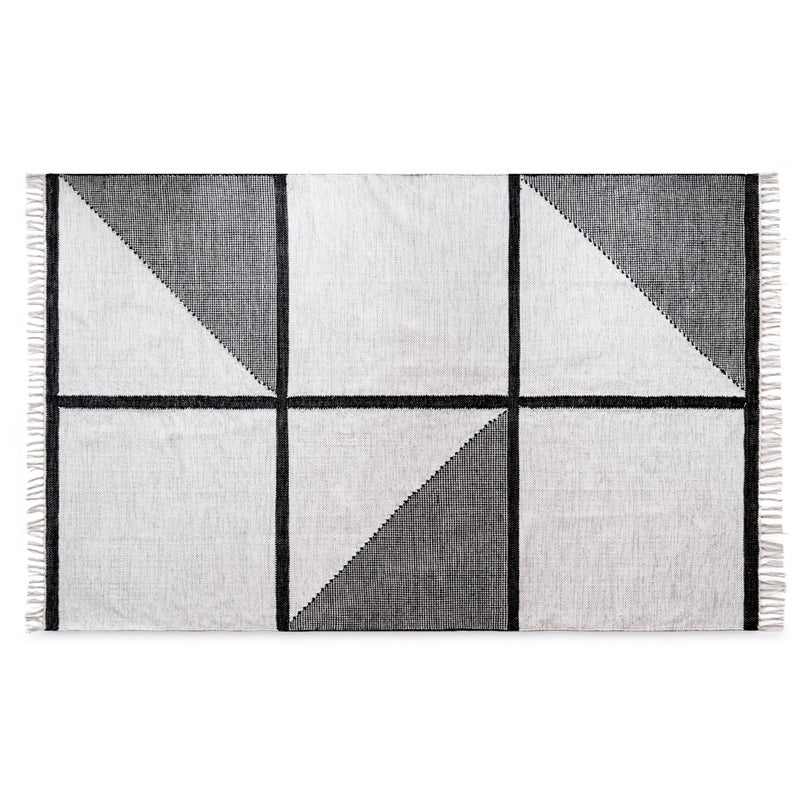 Dywan bawełniany Szwecja szary i czarny 120x170cm