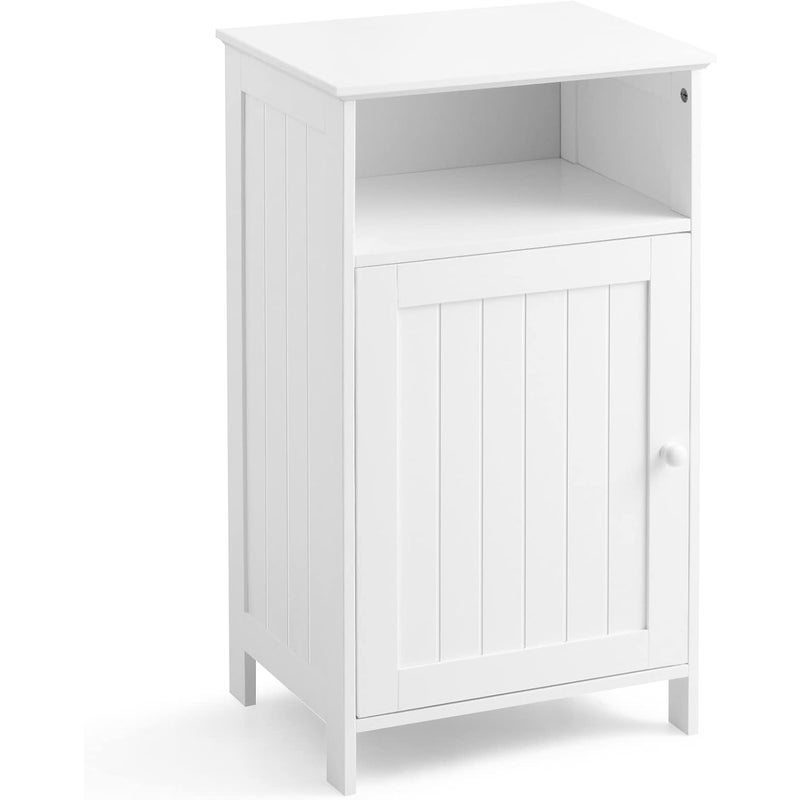 Stojąca szafka łazienkowa lub nocna, wielofunkcyjna wolnostojąca szafka z drzwiczkami i regulowaną półką, nowoczesny organizer łazienkowy, łazienki