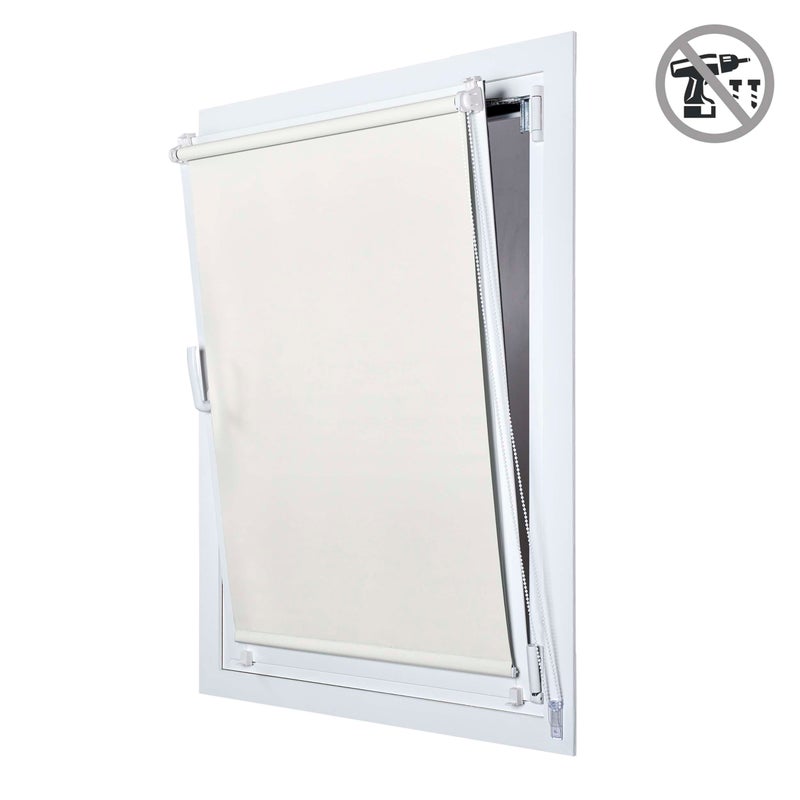 Roleta screen, przepuszczająca światło i termoizolacyjna, z tkaniny technicznej, szara, 200x250cm