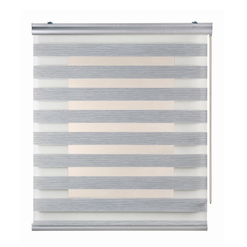 Roleta Dzień i Noc Premium, z aluminiowym wykończeniem, szara, 140x250cm