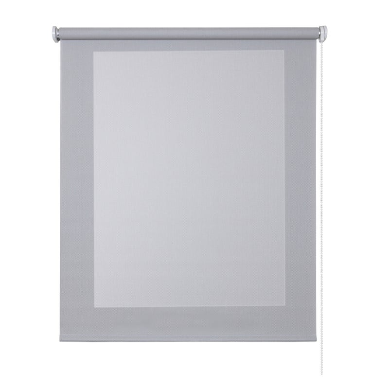Roleta screen, przepuszczająca światło i termoizolacyjna, z tkaniny technicznej, szara, 60x180cm