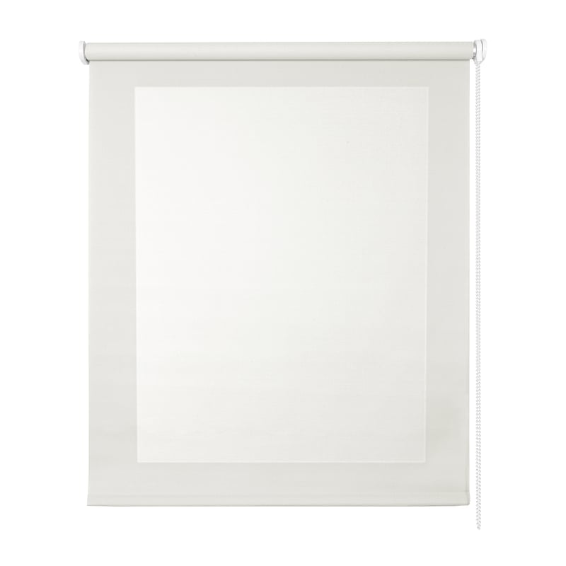 Roleta screen, przepuszczająca światło i termoizolacyjna, z tkaniny technicznej, biała, 60x180cm