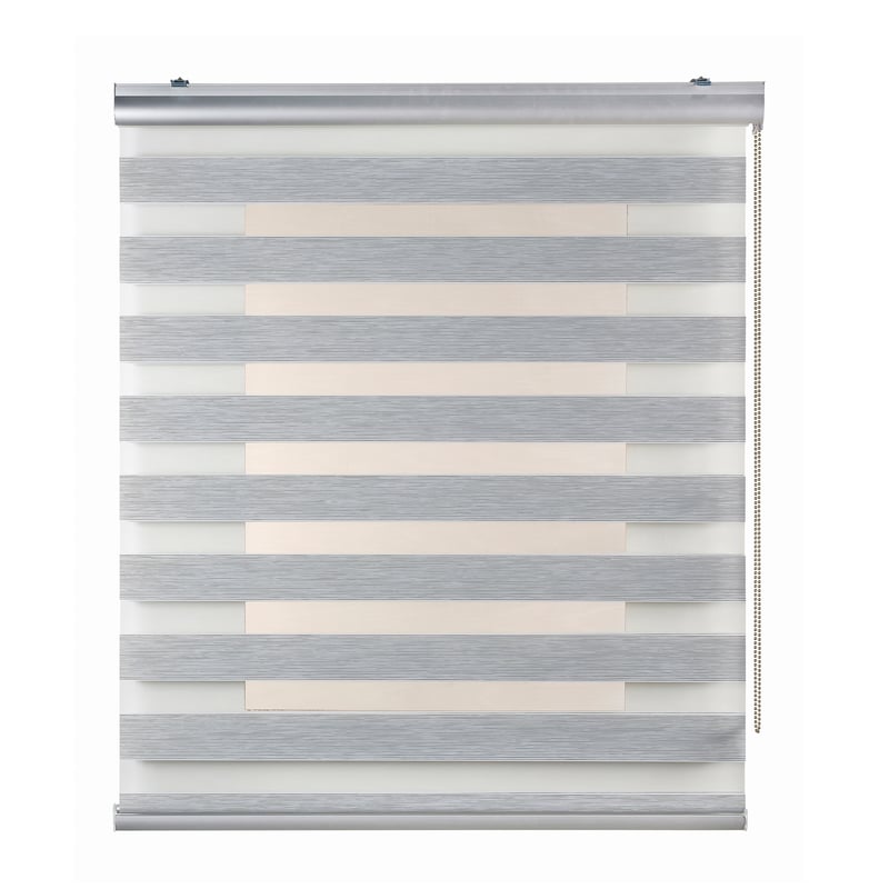 Roleta Dzień i Noc Premium, z aluminiowym wykończeniem, szara, 80x250cm