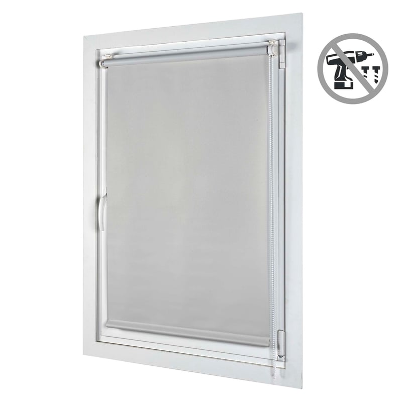 Roleta Zaciemniająca EasyFix, Montaż Bez Wiercenia Szara 150x180 cm