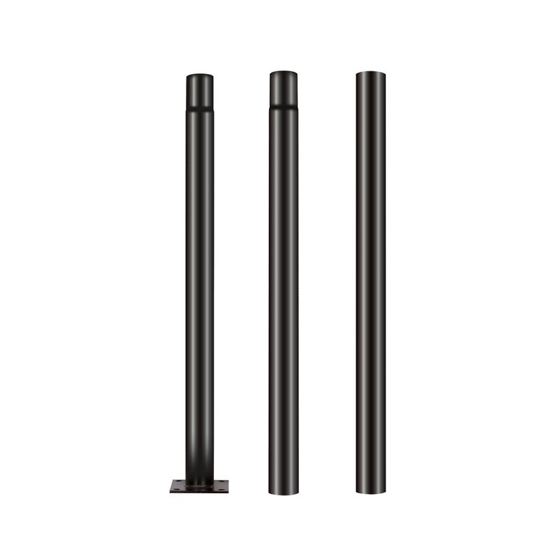 3-metrowy pionowy słup w 1-metrowych sekcjach z podstawą do zewnętrznej słonecznej lampy ulicznej UFO