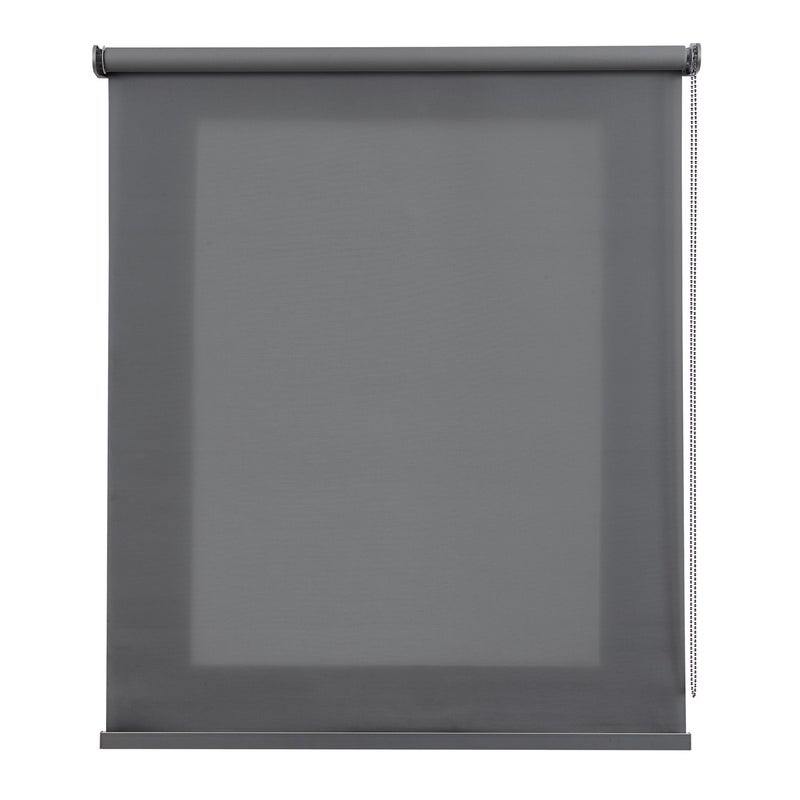 Roleta Premium Półprzezroczysta z Aluminiowym Wykończeniem Szara oscuro 100x180 cm