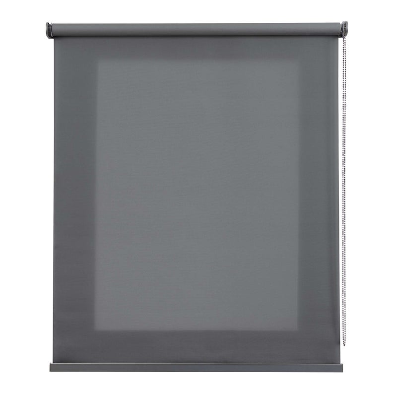 Roleta Premium Półprzezroczysta z Aluminiowym Wykończeniem Szara oscuro 120x250 cm