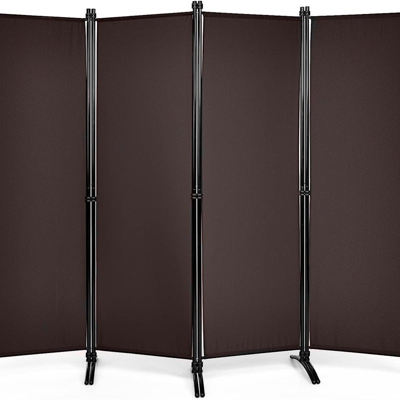 Ścianka działowa, 220 x 173 cm, składany parawan, ochrona przed wzrokiem, 4-częściowa, parasol ścienny z metalu i poliestru, do domu, biura, na taras