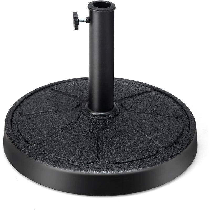 Stojak na parasol przeciwsłoneczny, 14 kg, okrągły stojak na parasole o średnicy 38/48 mm, Ø 45 cm, stojak na parasol do ogrodu, na balkon, czarny