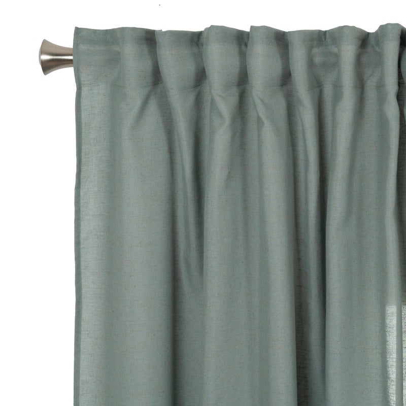 Zasłona z taśmą marszczącą Ayden INSPIRE gładki zielony 200x270cm