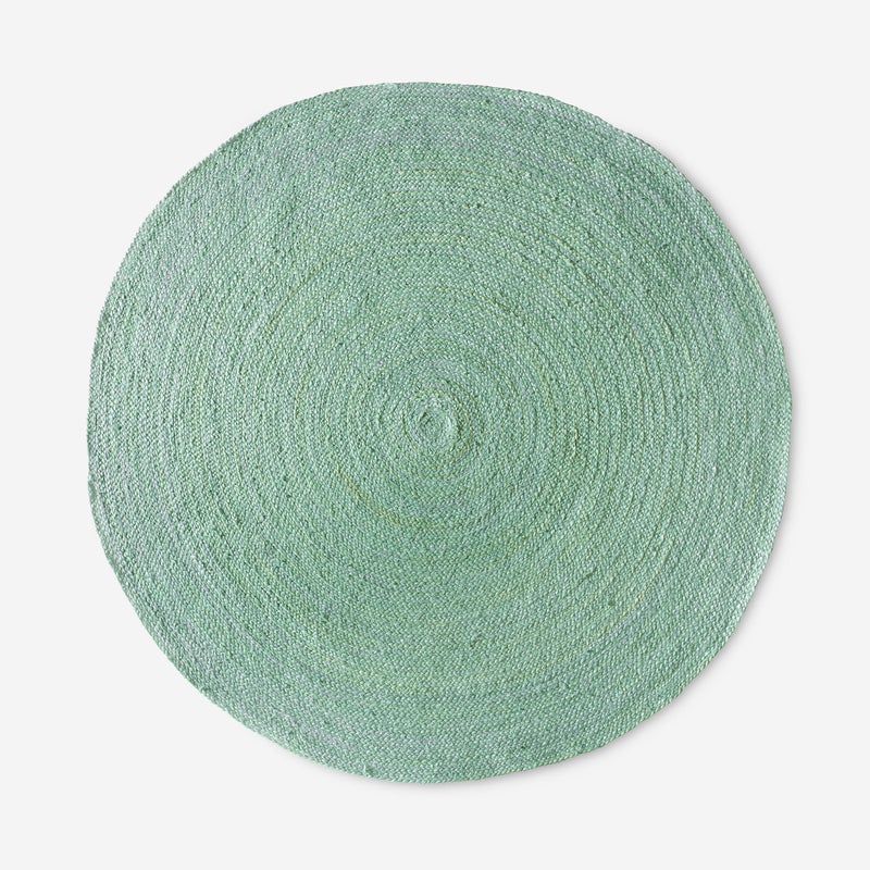 Dywan Juta Zielony Okrągły Ø140 cm – Ręcznie tkany, trwały i naturalny do salonu i sypialni