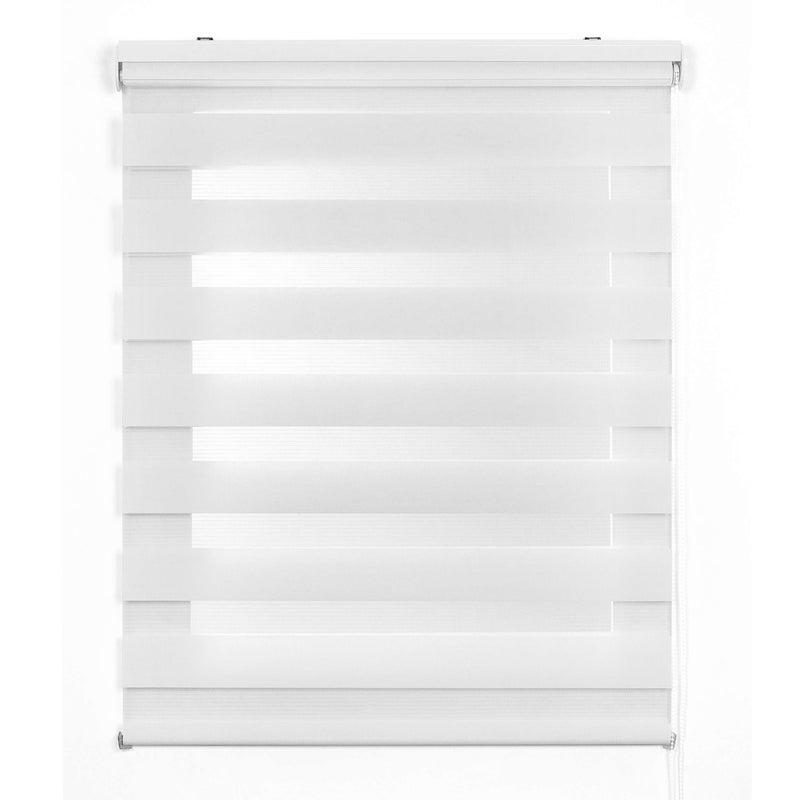 Roleta Dzień i Noc, roleta podwójna biała, 80x180cm