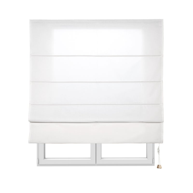 Roleta Rzymska z Listwami, Roleta Półprzezroczysta Gładka Ecru, 75 x 175 cm