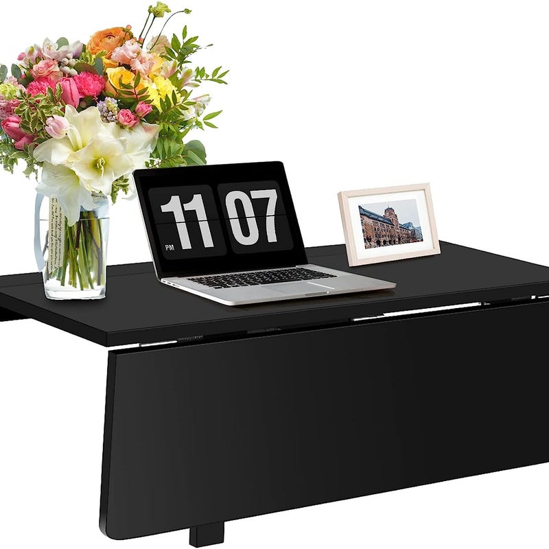 Składany Stół Ścienny 80 cm x 60 cm, Z Nóg Z Drewna Sosnowego, Oszczędzający Miejsce Do Kuchni, Sypialni, Jadalni, Gabinetu