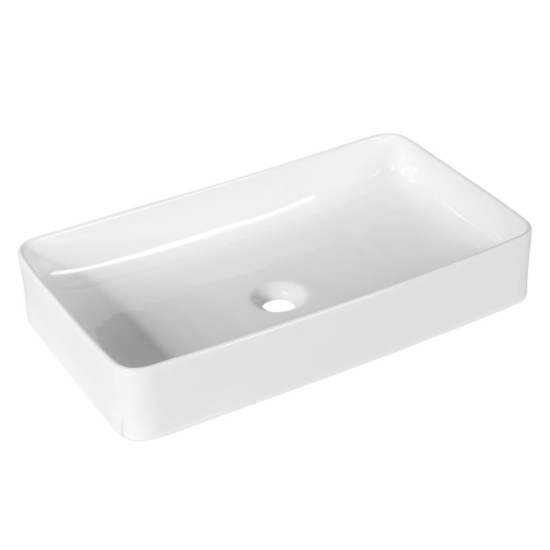 60x35 cm umywalka ceramiczna biała, umywalka nablatowa z odpływem pop-up, prostokątna, umywalka ceramiczna, do domu i hotelu